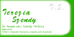 terezia szendy business card